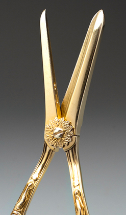 Victorian Silver Gilt Bacchanalian Grape Scissors